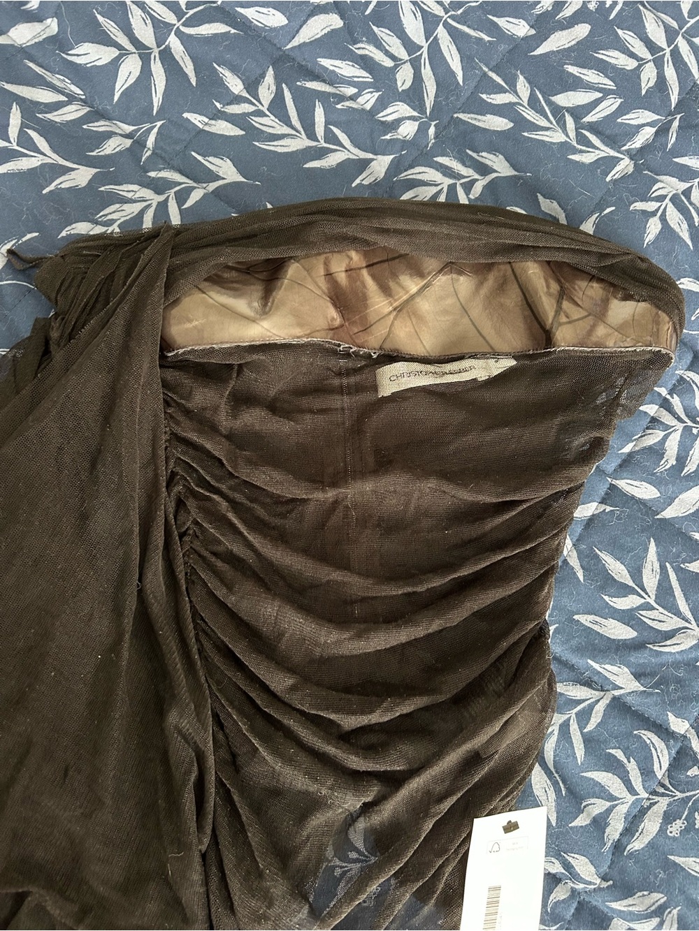 Christopher esber one shoulder veiled silk top - Picture 5 of 10